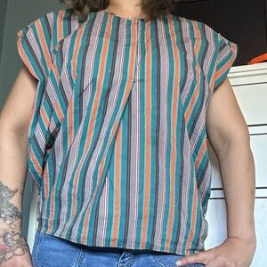 Italian 4.10 Bottega Chilometri Zero unisex striped top